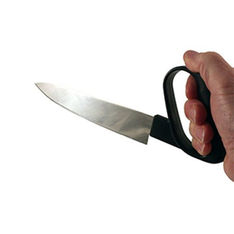 Kökskniv med stängt ergonomiskt handtag