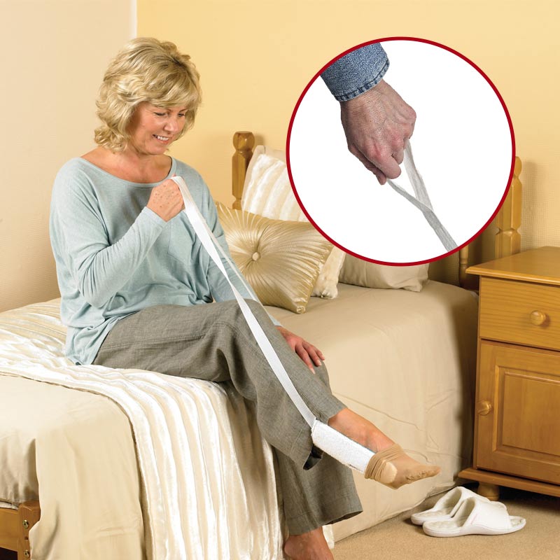 Strumppådragare med frotté och nylon