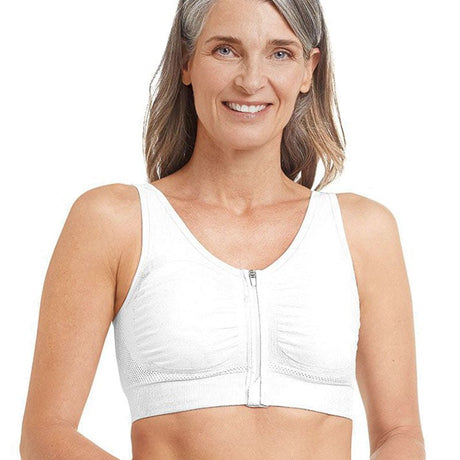 Hvid postoperativ BH - Emilia - Seniorshop