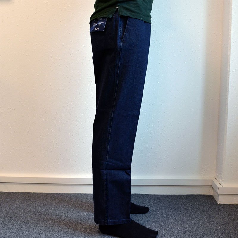 Jeans med resår i midjan, Blå
