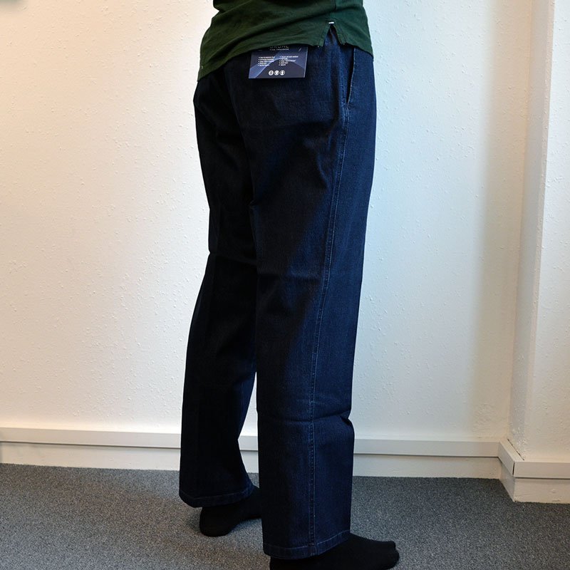 Jeans med resår i midjan, Blå