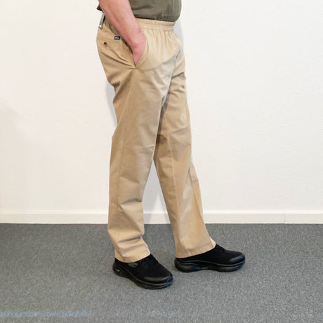 Byxor med elastisk midja - Sand