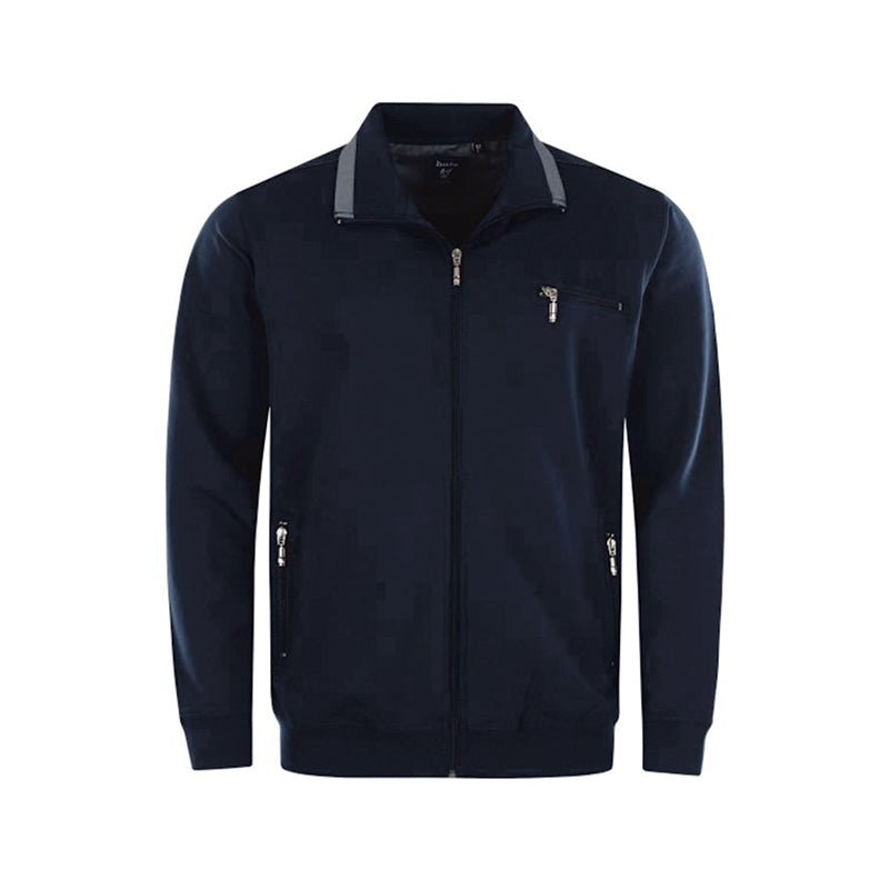 Cardigan med dragkedja - Marinblå