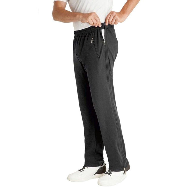 Joggingbyxor med dragkedja, Svart