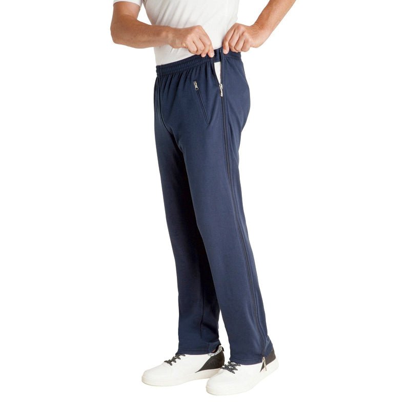 Joggingbyxor med dragkedja - Blå