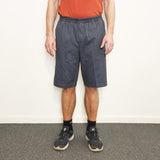 Shorts med elastisk midja, Grå/blå