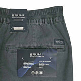 Shorts med elastisk midja, Grå/blå