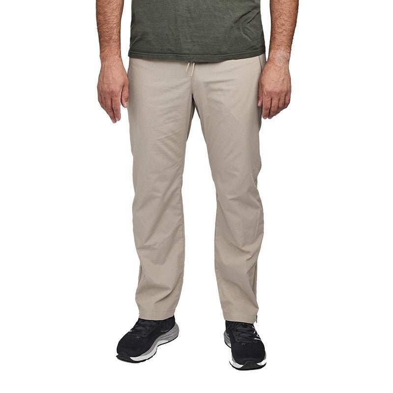 Bukser med lynlås i siden - Sand - Seniorshop