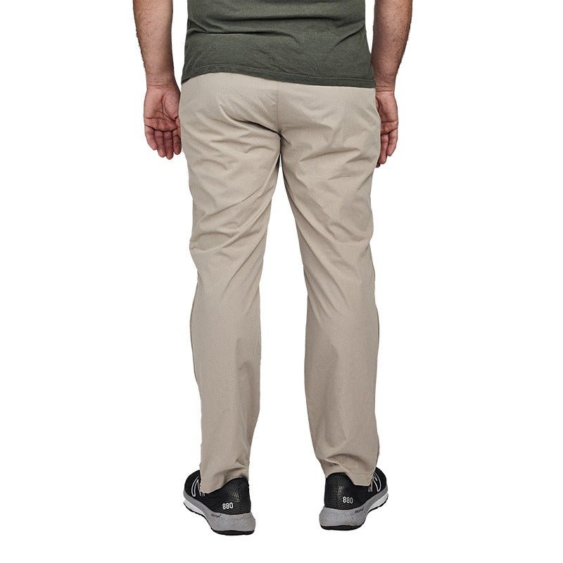 Bukser med lynlås i siden - Sand - Seniorshop