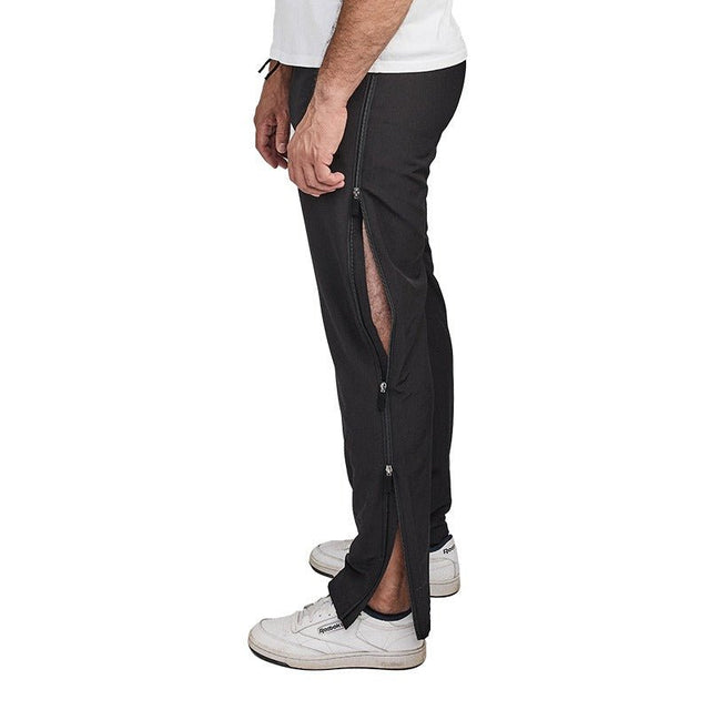 Bukser med 4 - vejs lynlås - Sort - Seniorshop