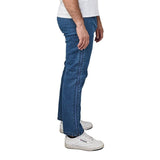 Jeans med dragkedja i sidan, Blå
