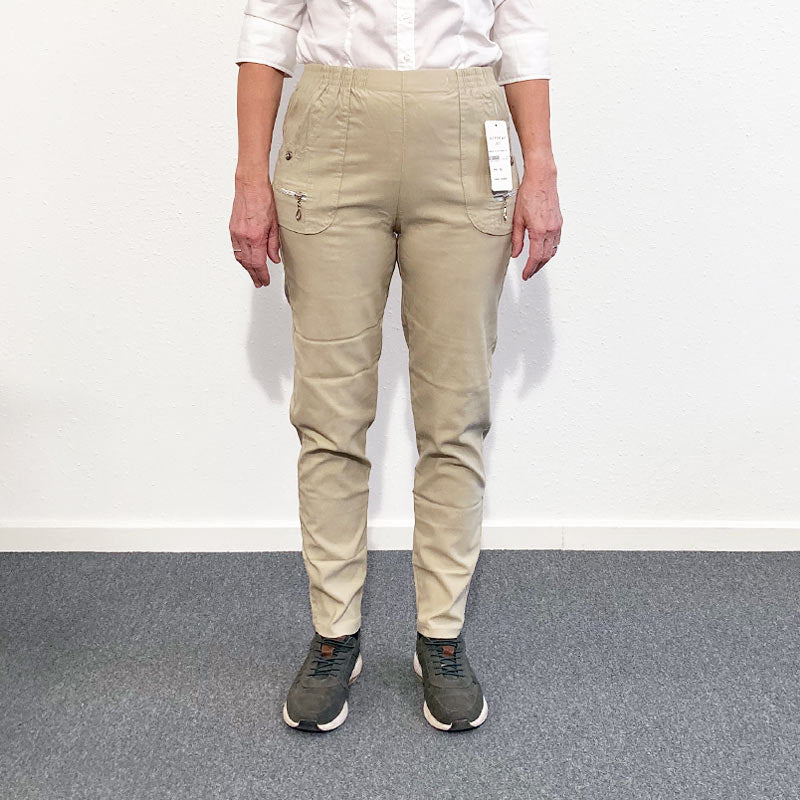 Dambyxor med resår i midjan, Beige