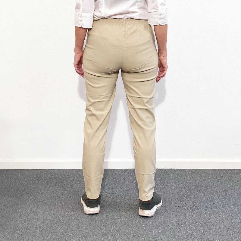 Dambyxor med resår i midjan, Beige