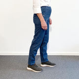 Dambyxor med resår i midjan, Blå denim