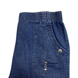 Dambyxor med resår i midjan, Blå denim