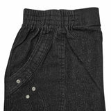 Dambyxor med resår i midjan, Svart denim
