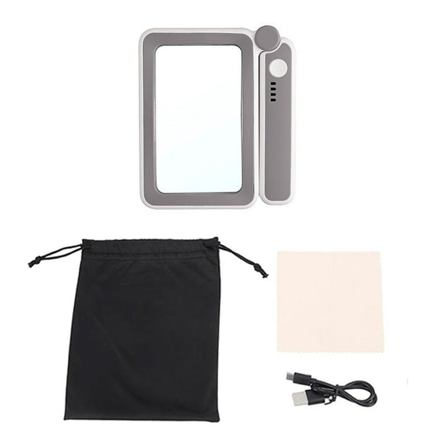 Foldbar læselup med LED - lys - 4x forstørrelse - Seniorshop