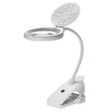 Bordslampa med lupp, Vit