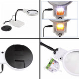 Flexibel bordslupp med LED, 2x/6x förstoring