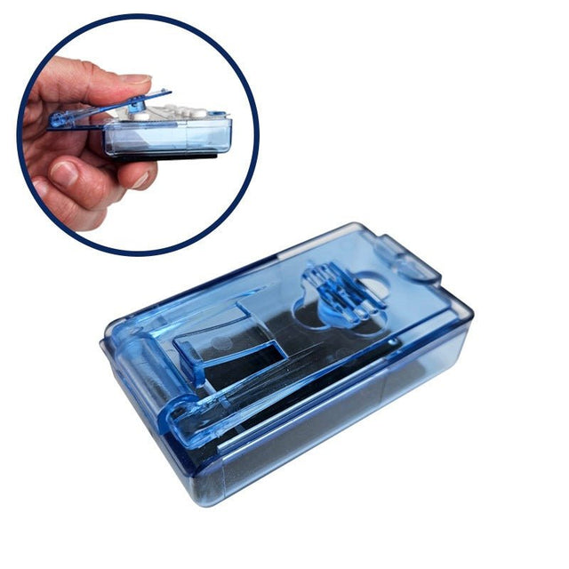 Blisterpakkeåbner med opsamler - Seniorshop