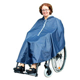 Fodrad regnponcho med huva