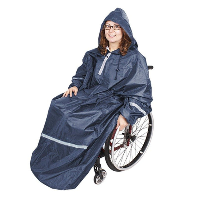 Regnponcho med ärmar och huva
