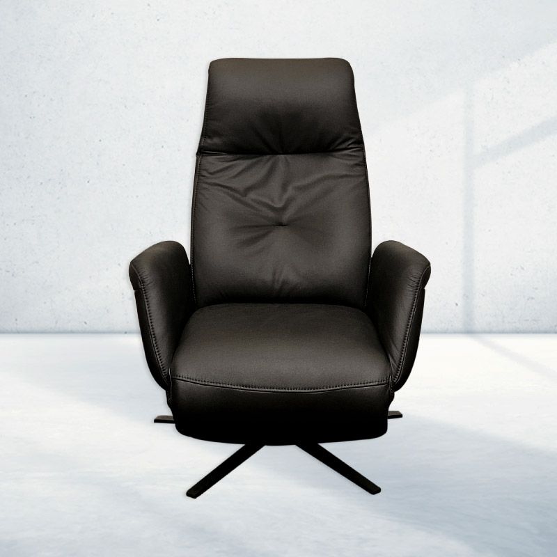 Himolla 7910 vilstol, Svart läder, Flera str.