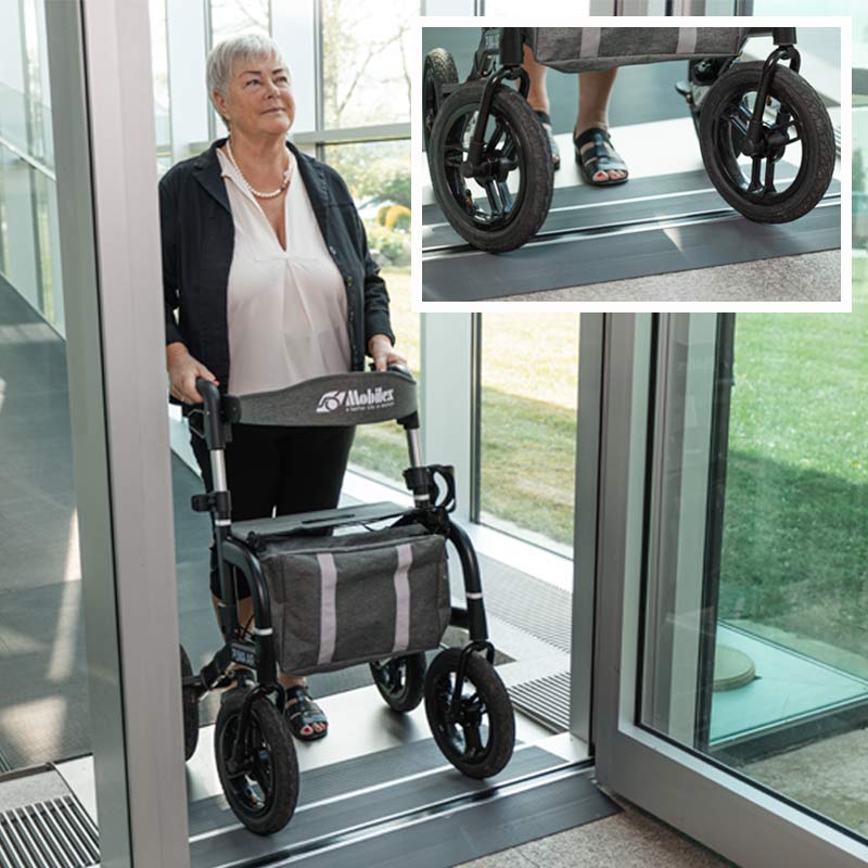 Gummiramp med limtejp