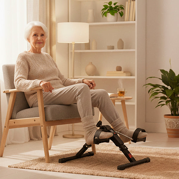 Hopfällbar digital pedaltränare - Svart