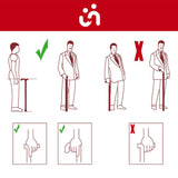 Stok med justerbar højde - Sort/Blå - Seniorshop